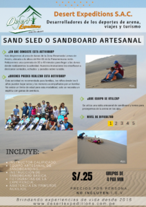 Precios para agencias de tours de sandboard y sand sled en lima por desert expeditions y brochure (1)