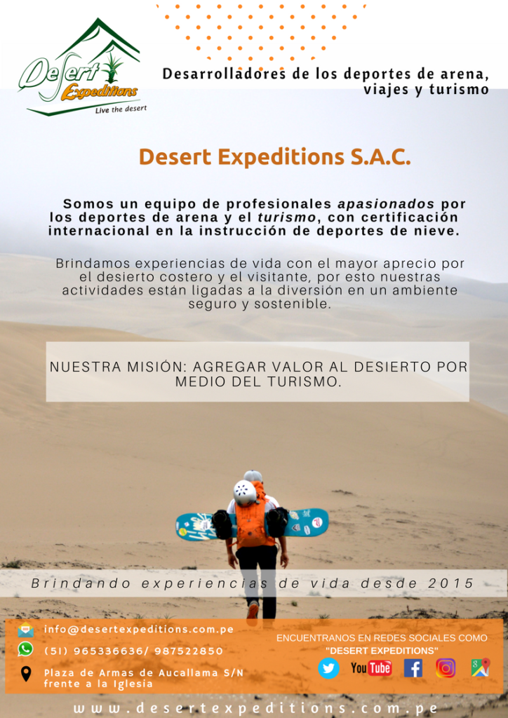 Precios para agencias de tours de sandboard y sand sled en lima por desert expeditions y brochure (1)