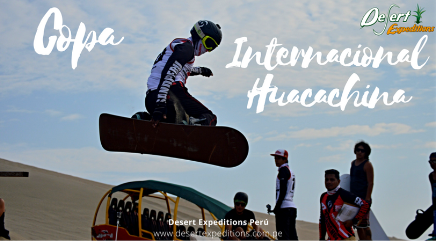 Campeonato internacional Huacachina en el oasis de America, sandboard, rieles y slalom