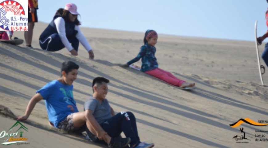 Responsabilidad Social_ Sand sledding y sandboarding con niños locales en Ancón, ZRLA (2)