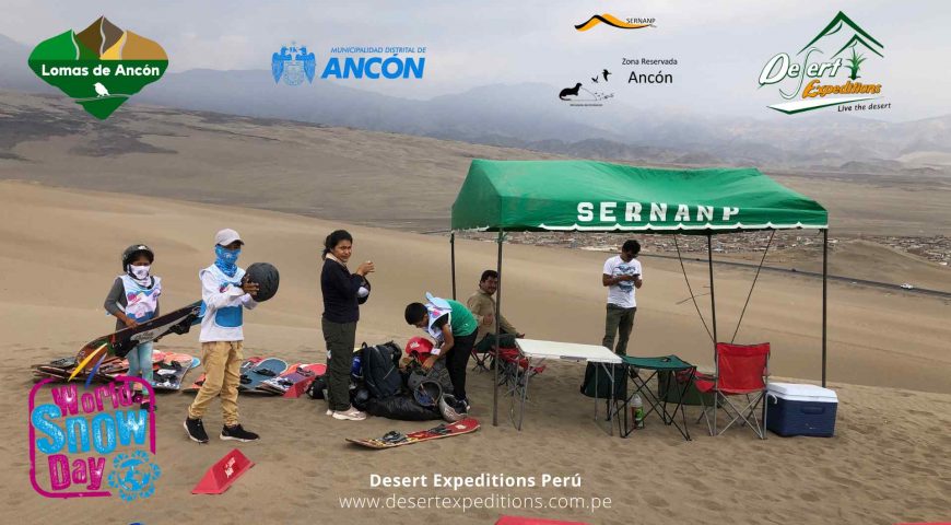 Niños y Sernanp en el World Snow Day 2022 en Ancón, Lima por Desert Expeditions (2)